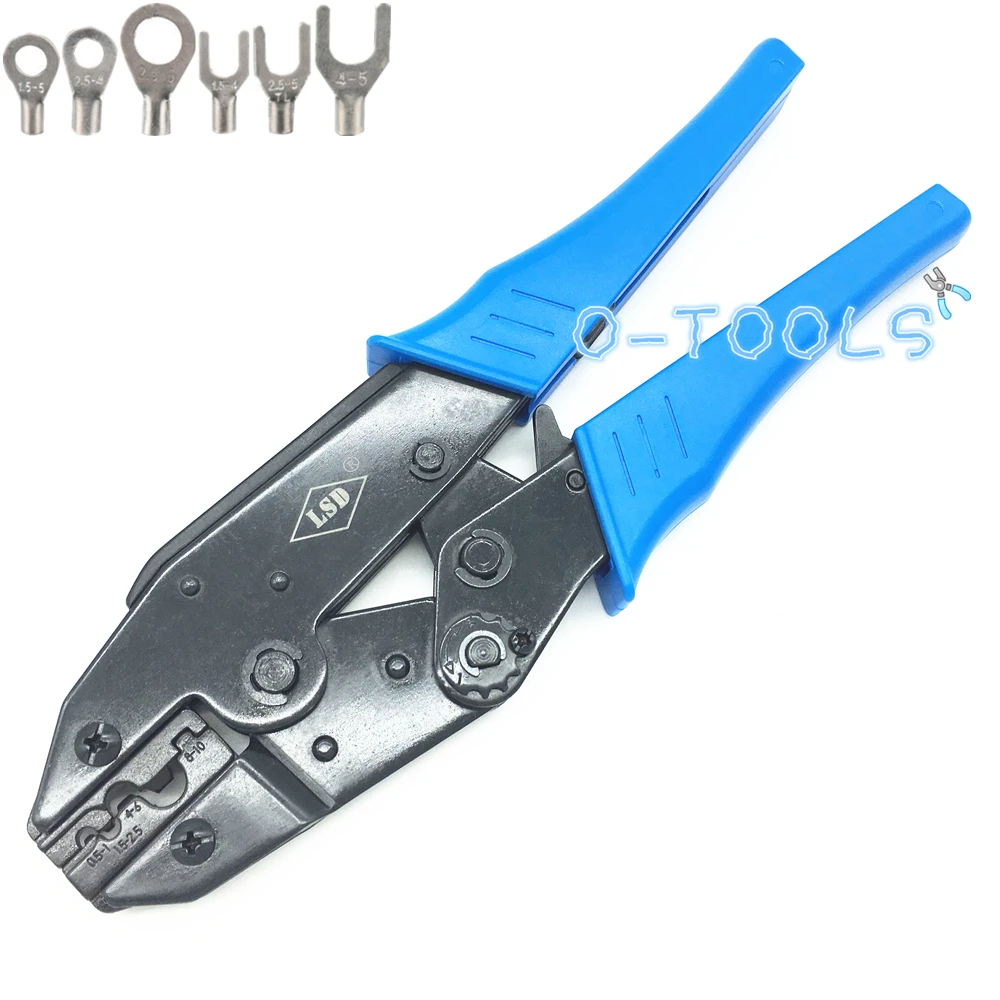 Ratchet Crimping Tool for non-insulated cable link 0.5-10mm2 terminal crimping pliers 16-8AWG LS-101