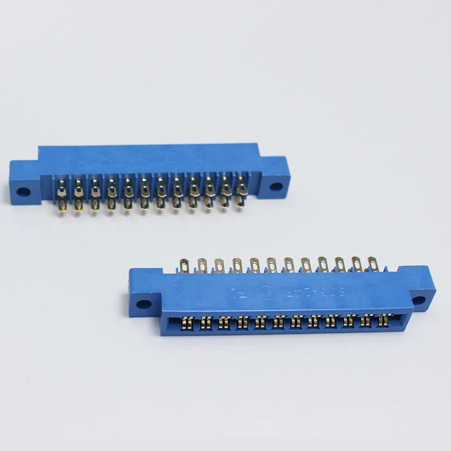 10pcs/Lot 24P 805 Card Edge Connector 3.96mm Pitch 2x12 Row 24 Pin PCB Slot Solder Socket SP24 Dip Wire Solder Type