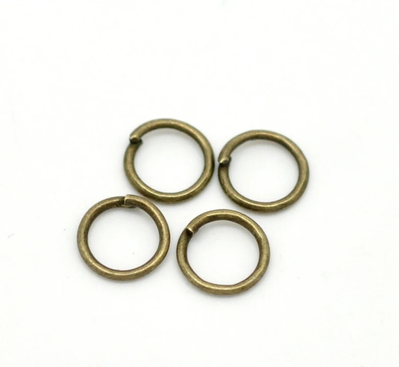 DoreenBeads 1000PCs Antique Bronze Open Jump Rings 7mm(2/8