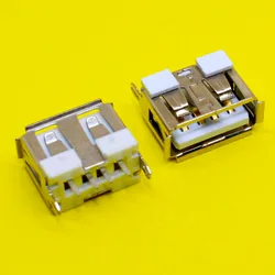 1x 1cm 10mm Short type Notebook Laptop USB Jack USB female Socket 2.0 USB 180 degree Connector