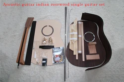 acoustic guitar DIY Kit folk ballad single guitar accessories package spruce solid Rosewood Back Side Ebony Fingerboard