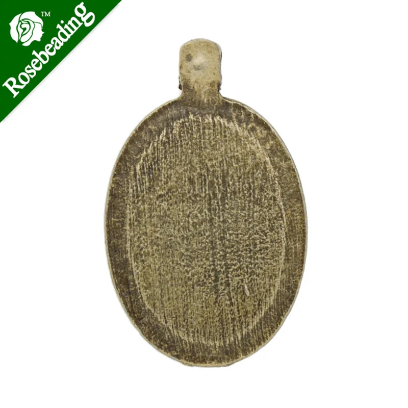 10 PCS 20x30mm Oval Pendant blank for Jewelry making,Antique Bronze