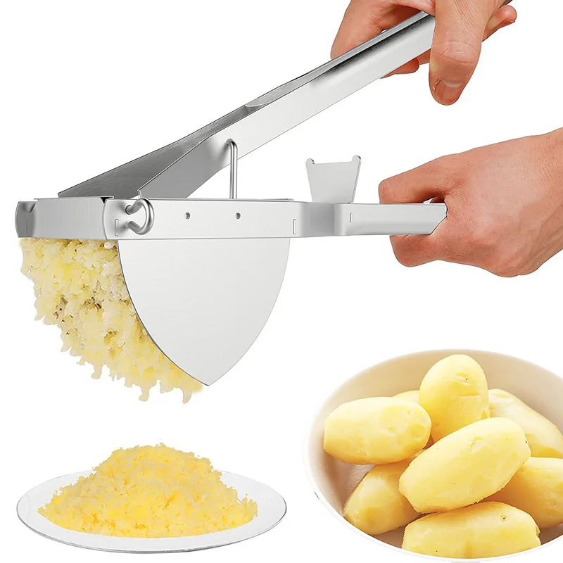 Heavy Duty Large stainless Steel Potato Ricer, Potato Ricer - Detachable and Dishwasher Safe - Press Max 400g Potato One Time