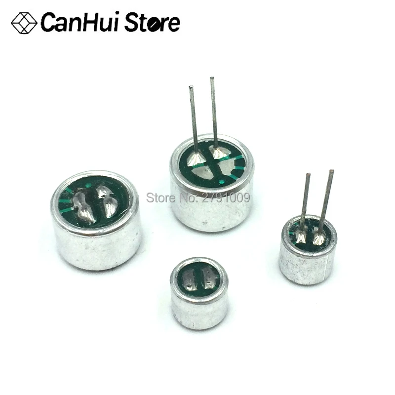 10pcs/bag 6*5mm 6050 DIP-2 /no needle  9*7mm 9767  DIP-2 /no needle condenser electret microphone pickup