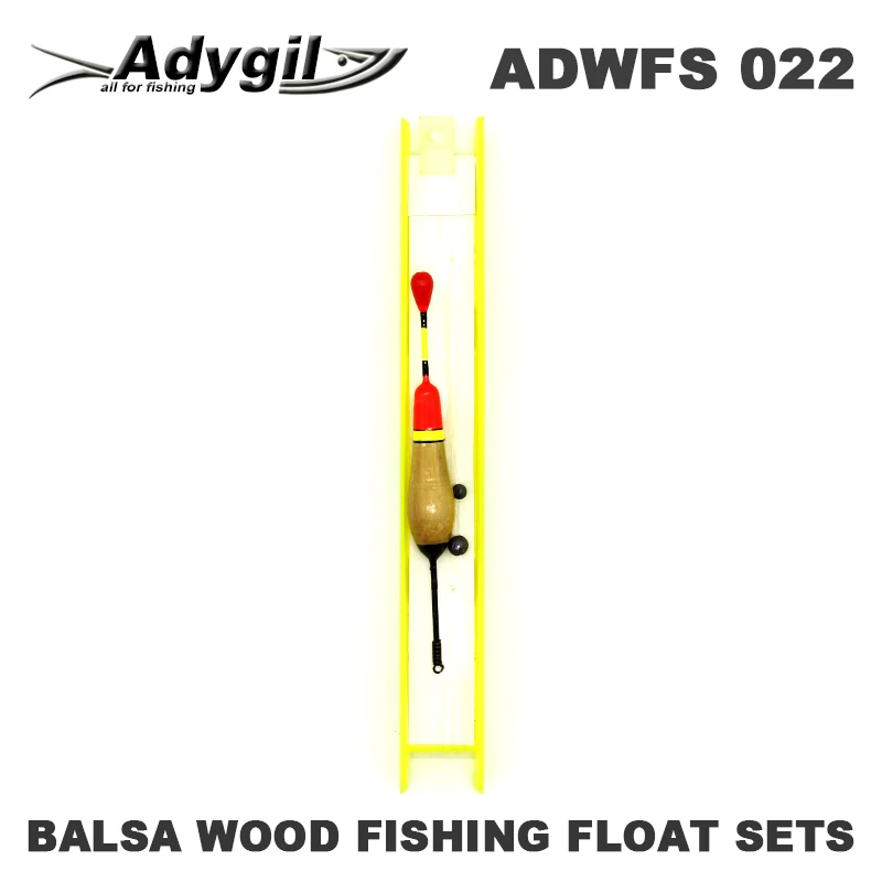 Adygil Balsa Wood Fishing Float Sets ADWFS 022 Floatation 1.5g Length of Line 100cm Hook Size #12 5pcs/lot