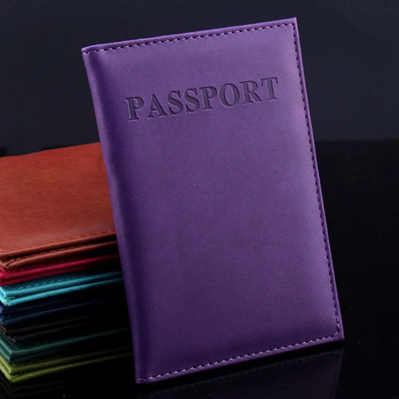 New Artificial Leather Women Passport Holder Couple Models Women\'s Travel Passport Cover Unisex Card Case Man Card Holder