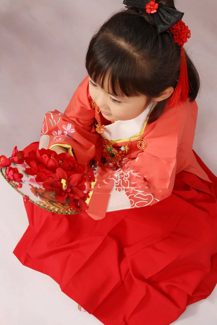 Màu Đỏ Thêu Mặt Trăng Hanfu Nhà Minh Cô Bé Vũ Điệu Bộ Trang Phục Nàng Công Chúa Hanfu Ngày Trẻ Em Sân Khấu Biểu Diễn Cosplay Hanfu