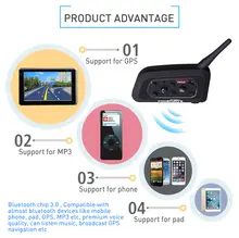 FX4 Pro Motorcycle Bluetooth Intercom 1200m #3