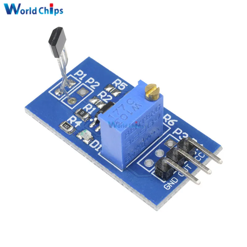 LM393 Hall Sensing Probe Hall Switch Sensor Module Motor Speed Test 5V/3.3V For Arduino Magnetic Detect Car