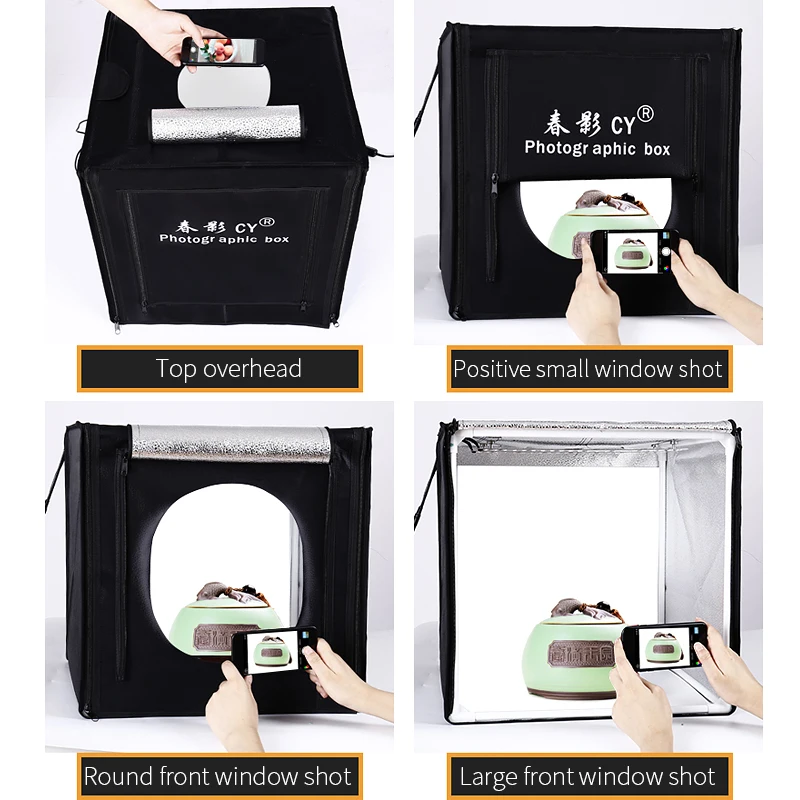 Professional 32'' 80x80x80cm Photo Studio light box LED soft box Shooting Light Tent photo box set for baby clothing lichtbak