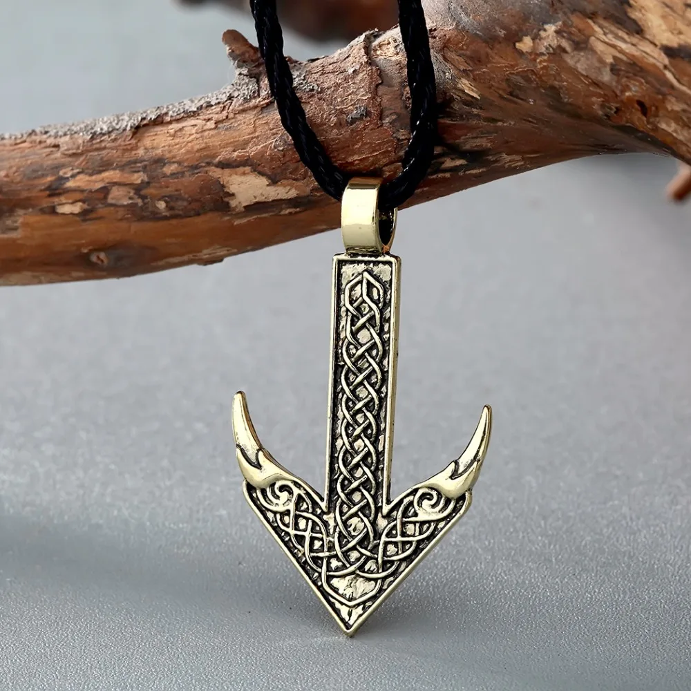 Kinitial Hot Fashion Norse Vikings Nordic Pendant Necklace Rune Viking Amulet Pendants Necklaces Nordic Talisman for men Gifts