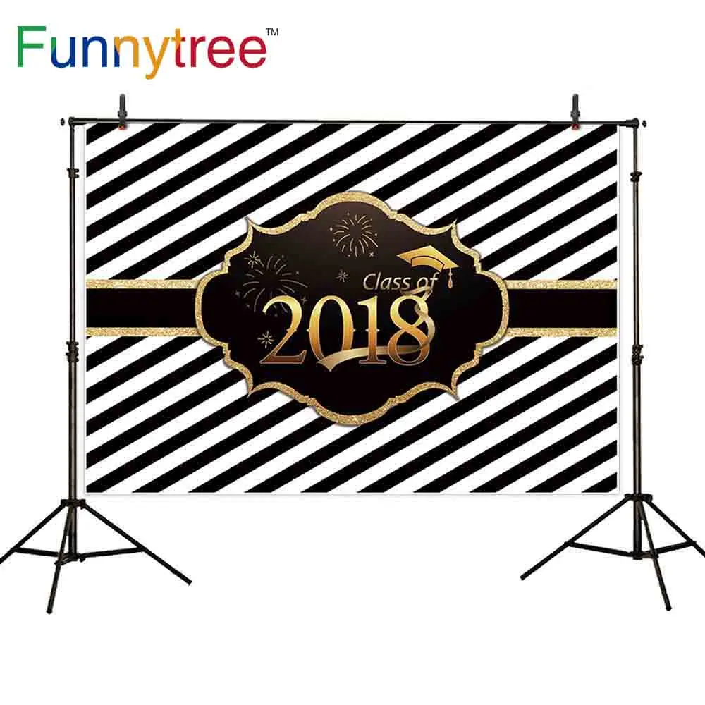 Funnytree backdrop for photographic studio stripes celebrate Graduation party for students professional background photocall