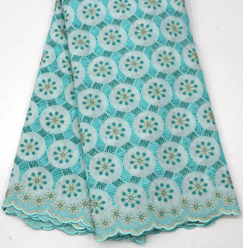 New Blue High Quality Swiss Voile Lace 2018 African Voile Swiss Lace Fabric African Swiss Cotton Voile Lace Fabric For Clothes