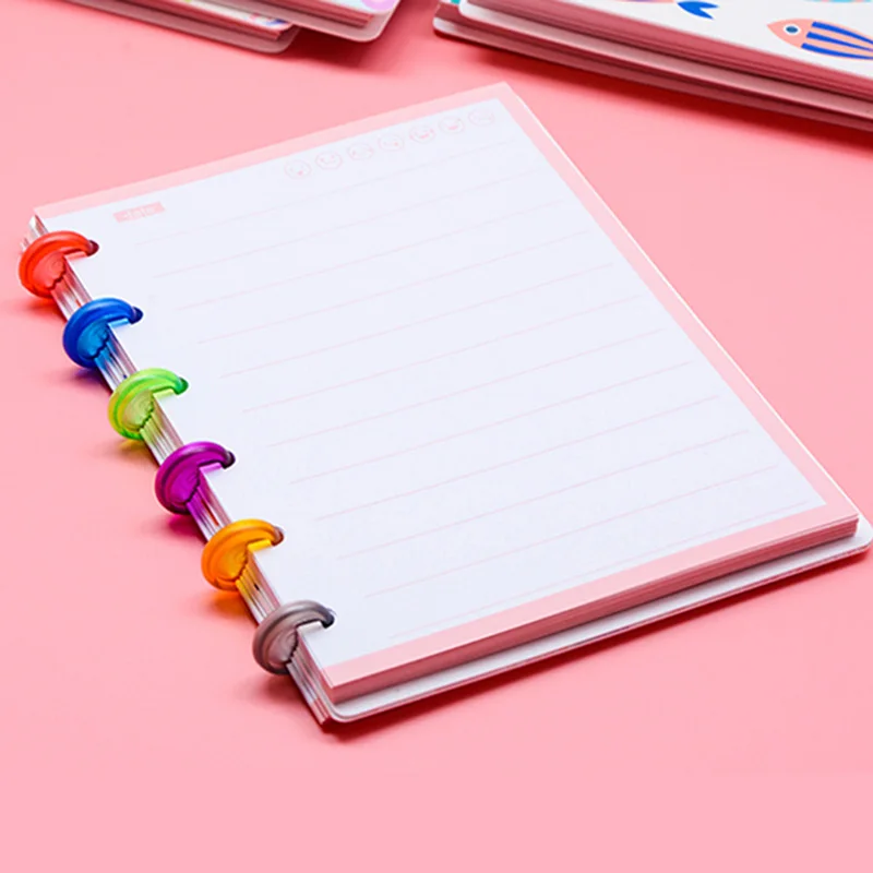 50Pcs Colored Plastic Round Binding Rings 18mm 24mm Mushroom Hole Book Binding Ring Loose Leaf New Creative Stationery Supplies