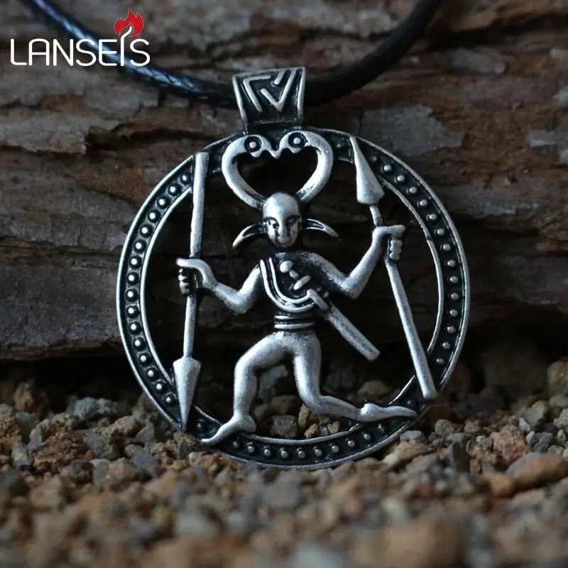 

lanseis10pc Odin pendant with a design from the late Iron Viking necklace Age A Warrior in a horned headdress with raven head