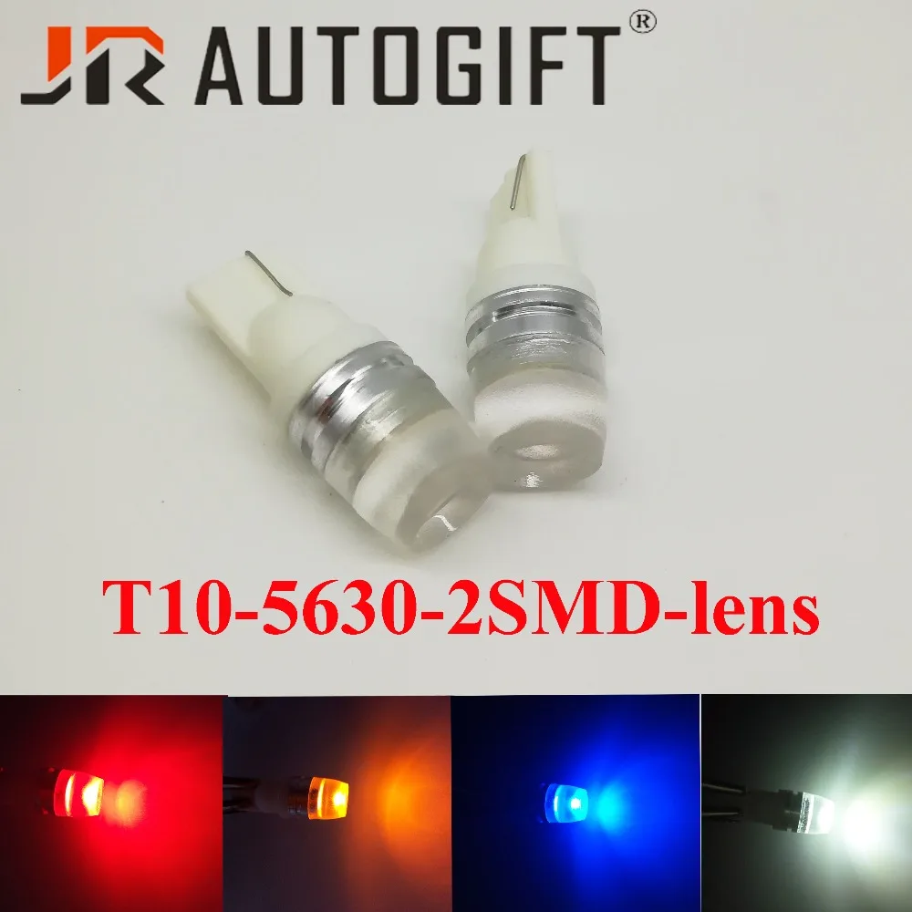 

100PCS Car LED Bulb T10 2SMD 5730 Chip 12V 24V 2W 194 501 Cold White blue red yellow Color W5W wedge Auto Lamp