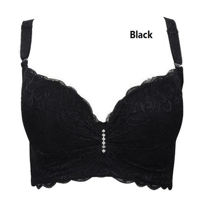 Hot Sale Female Plus Size Bras Underwear Lace Floral Push Up Bra Big Size Bras For Women 80 85 90 95 100 C D E Cup