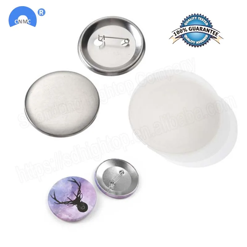 

100Pcs/set Plastic Blank Badge Pin Button Parts Supplies for Clothes Badge Button DIY Crafts Materials