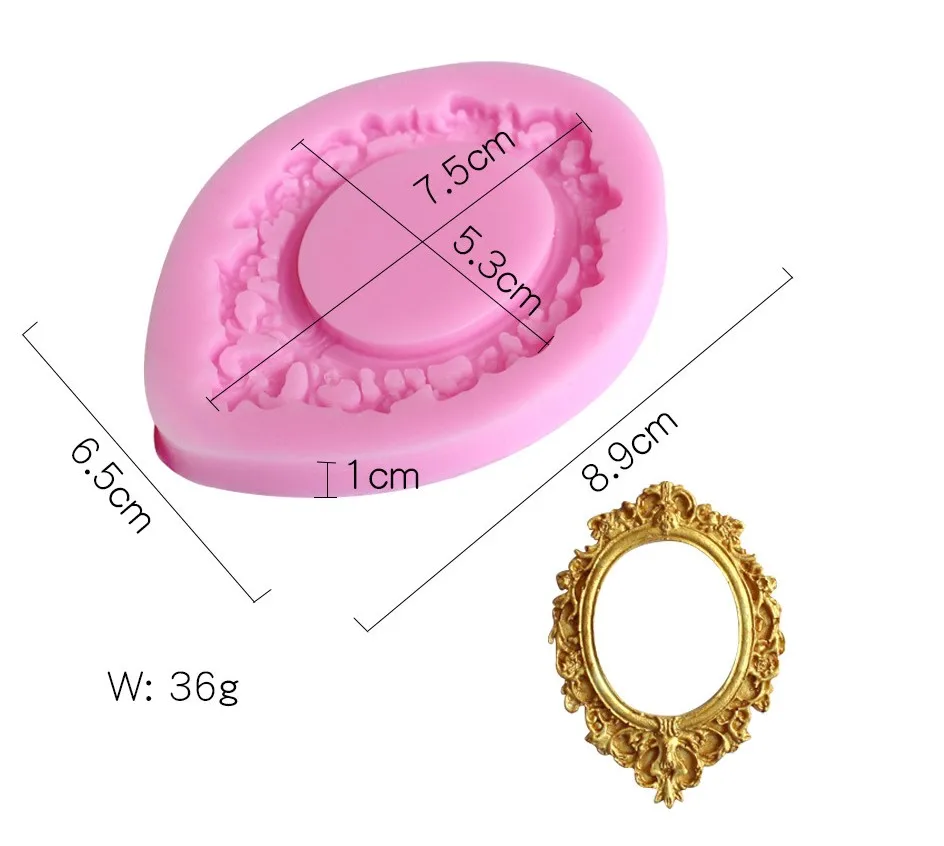 Retro Photo Frame Shape Fondant Cake Silicone Mold DIY Pastry Chocolate Mould Cake Decoration Candy Biscuits Molds Baking Tools