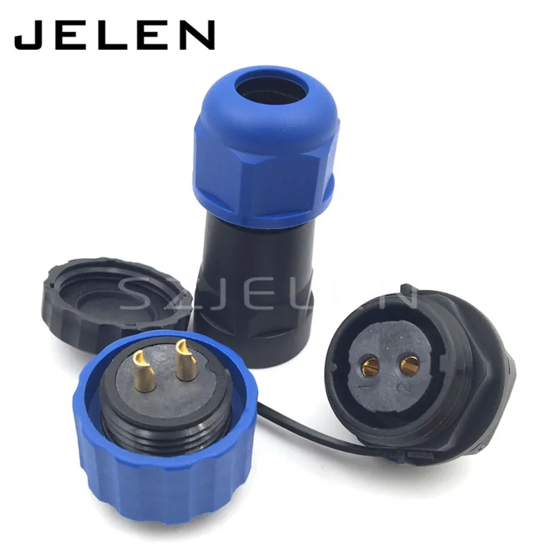 SD20 2 pin waterproof connector plug and socket IP68 LED power cable connector Rated current 25A