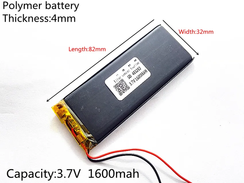 403282 Free shipping 1600mah 3.7V Lithium Polymer Battery Rechargeable Battery For Goophone I5 Y5 V5 Clone