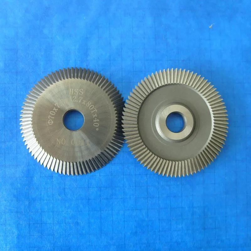 Original Raise 0011#High Speed Steel Double-sided Angle Milling Cutter 70*7.3*12.7*100T*40 for key machine 201ABCD,100,219ETC