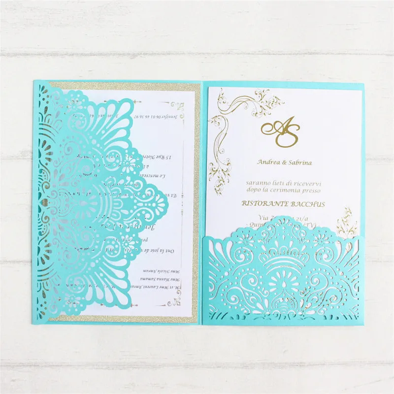 

Elegant wedding card invitation marriage with glittery insert card RSVP belly band custom printing 50pcs