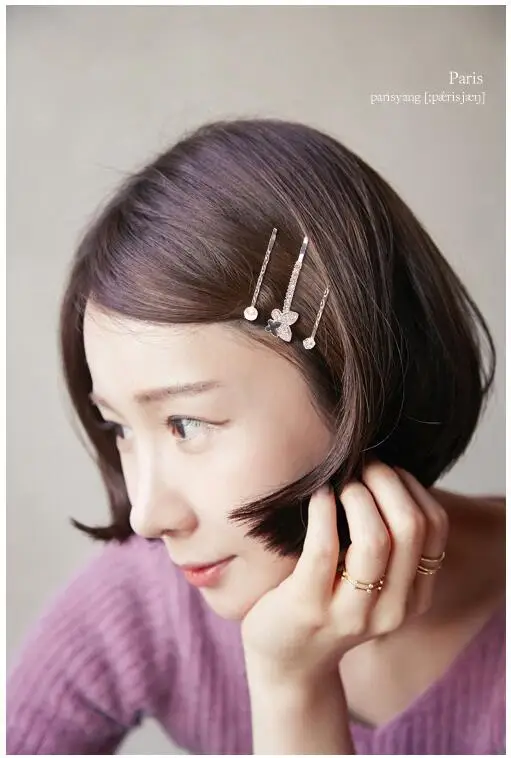 Fashion Rhinestone Metal Barrette Women Girls Hair Clips Pins Hairpin Accessories For Women Hairgrip Hairclip Headdress Headwear