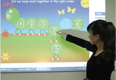 Interactive Wall Games Projection System with Finger Touch Portable Interactive whiteboard for Children