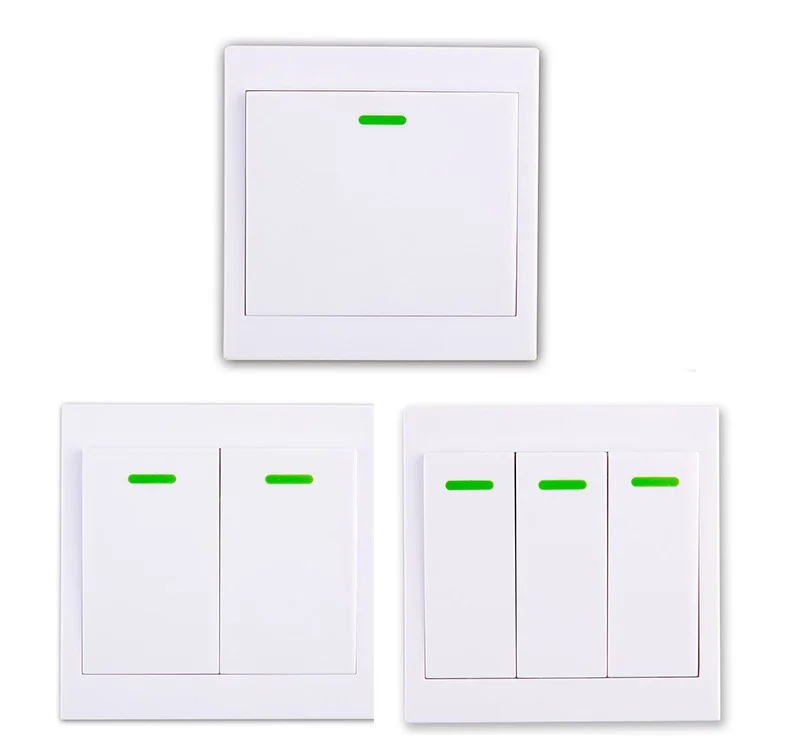 

86 Wall Panel Remote Transmitter 1 2 3CH Sticky RF TX Smart Home Room Hall Living Room Bedroom Wirelss Remote 315/433.92 MHz