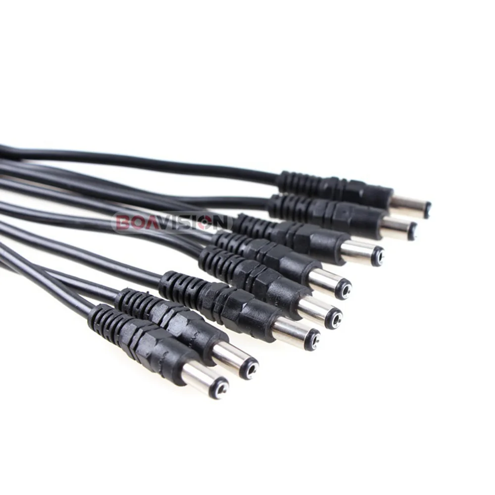 Power Supply Cable 8 In 1 Splitter Power Cable For CCTV Camera DC Power Jack Splitter Adapter Connector Cable