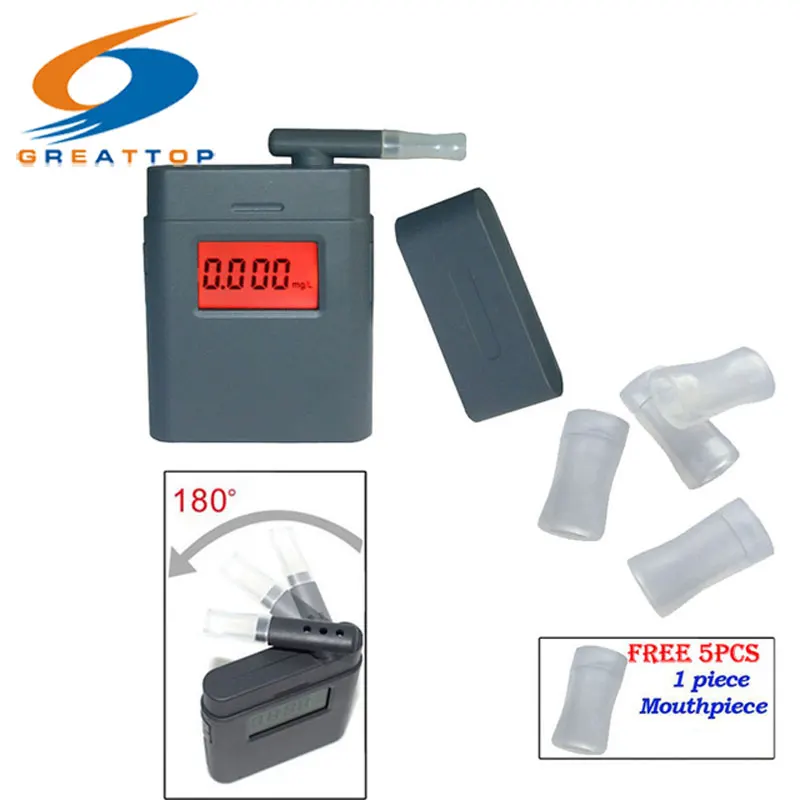 

Factory Outlets Professional High Accuracy LCD Digital Alcohol Tester Breathalyzer Alcometer Freeshipping+10pcs Mouthpieces