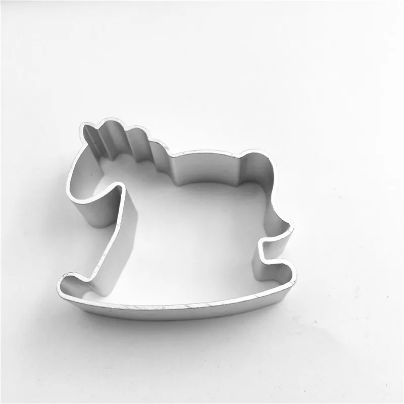 Aluminium Alloy Wooden Horse Cookie Mold Metal Cookie Cutter Chocolate Biscuit Cut Outs Mold