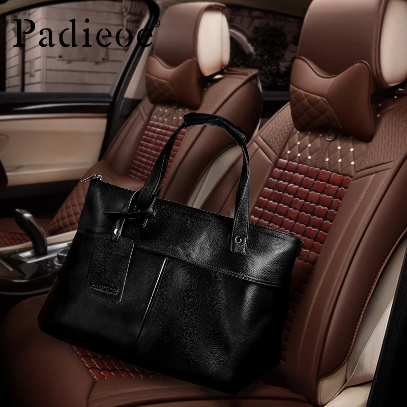 2017 Men Bag Padieoe  Design Men\'s Briefcase Genuine Leather 14\