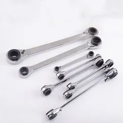 1Piece Double End Ratchet Wrench 4 In 1 Multi Spanner Wrenches Two-way Hand Tools