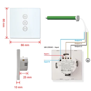 Tuya Smart Life WiFi Cores Switch, Outder, Elektromotor, Google Home, Alexa, Sprachsteuerung, Haus angeschlossener Motor 8 Hauptverkaufsrollvorhangmotor - №8