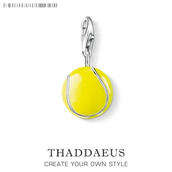 Yeni oyun 3D sarı emaye beyzbol kolye çekicilik tenis topu kadın erkekler sportif takı hediye