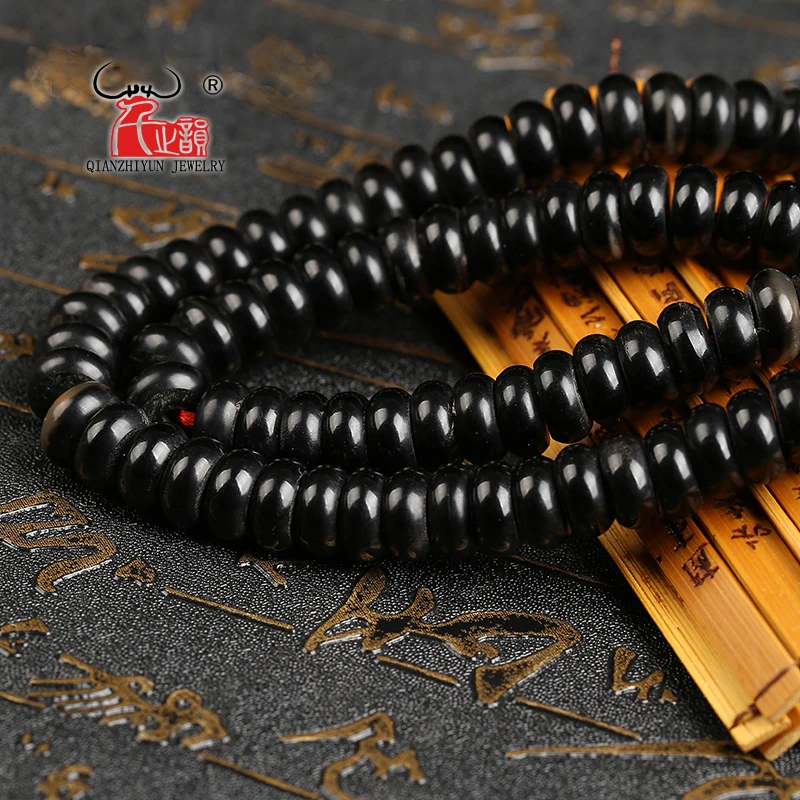 10PCS Natural water buffalo horn, loach,  back beads DIY bodhi child accessories. Hole 1.5mm