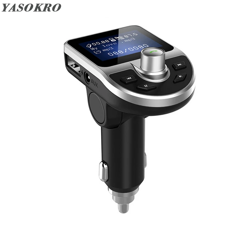 

FM Transmitter Modulator Bluetooth-compatible Handsfree Car Kit Car Audio MP3 Player with 3.1A Quick Charge Dual USB Car Charger