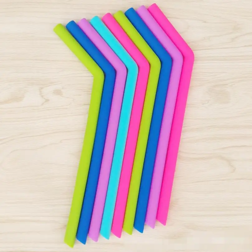 Silicone Drinking Straws Food Grade colorful Reusable Food Grade Silicone Drinking Straws LX6258