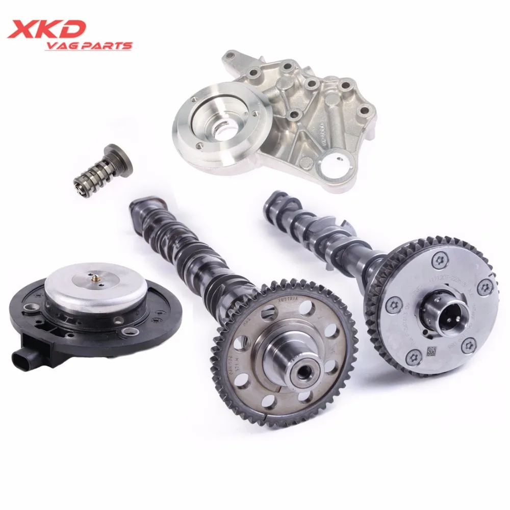 Intake&Exhaust Camshaft With Bracket Magnet Fit For Audi A4 A5 A6 A8 Q5 CAEB CAED CDNB CHJA 6H109021K 06H109022BD