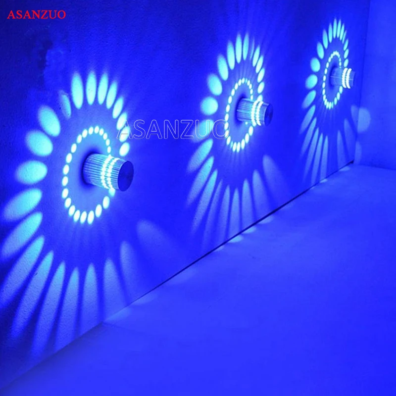 110V 220V Aluminum Spiral LED wall lamp Bedroom Bedside Lamp Living Room Bar KTV Corridor Aisle Sconce ceiling lamp