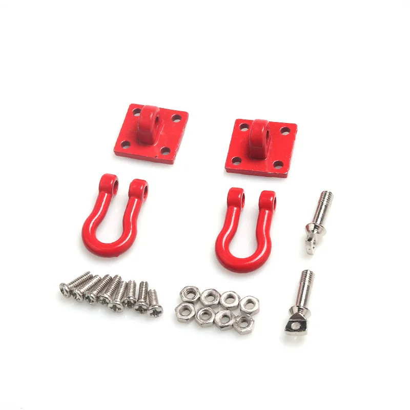 2pcs RC Car Metal Trailer Shackle Rescue Tow Hook for 1/10 RC Crawler Traxxas TRX4 Axial SCX10 90046 RC4WD D90 TF2 Tamiya CC01