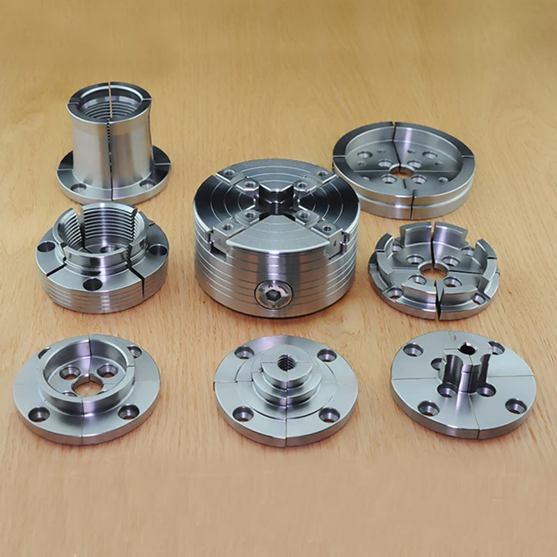 Polegada Torno Chuck 100 mm Madeira Girando Chuck Mini Torno Carpintaria Mandris Mandíbula Separada Alta Qualidade