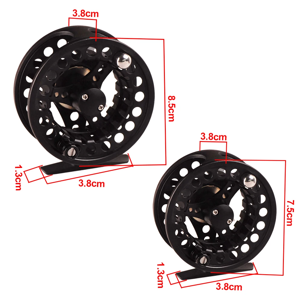 BASSKING 75mm 85mm Fly Fishing Reel 2+1 Ball Bearing Aluminum Alloy Left/Right Hand Carretilha De Pesca Vissen Fly Fishing Wheel