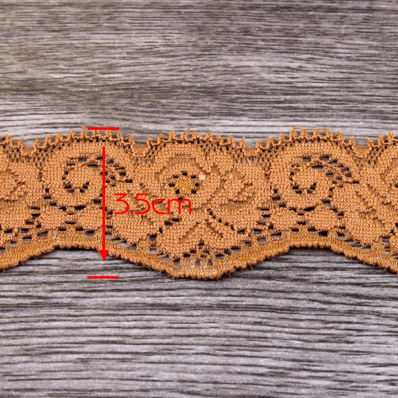 10yards 3.5cm di larghezza Tulle Wave Lace Trim nastro di pizzo per ornamenti elastico in pizzo elasticizzato per accessori per capelli per neonate