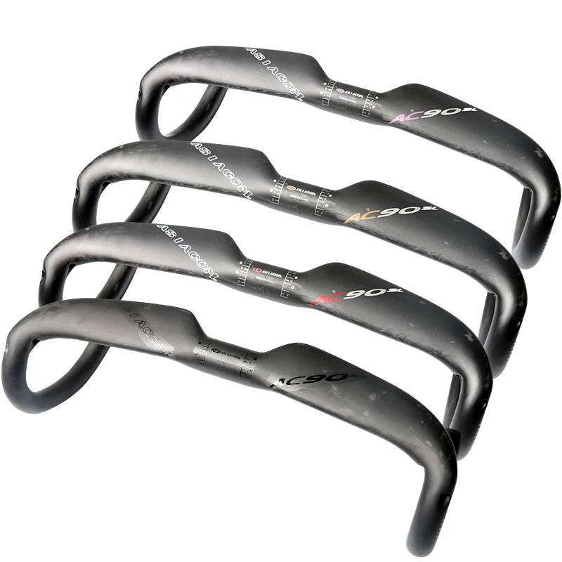 

New 4 colors ASIACOM-AC90 Road bike matt UD full carbon fibre bicycle handlebars internal cables 31.8*400/420/440mm