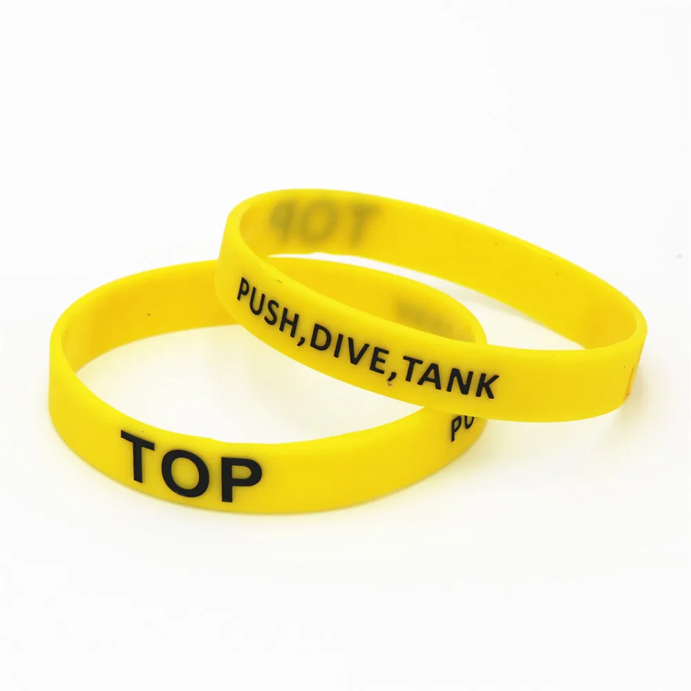1pc Silicone Game  Sport Wristband Silicone Bracelet Bangles Letters Printed Band Gits Wholesale SH040