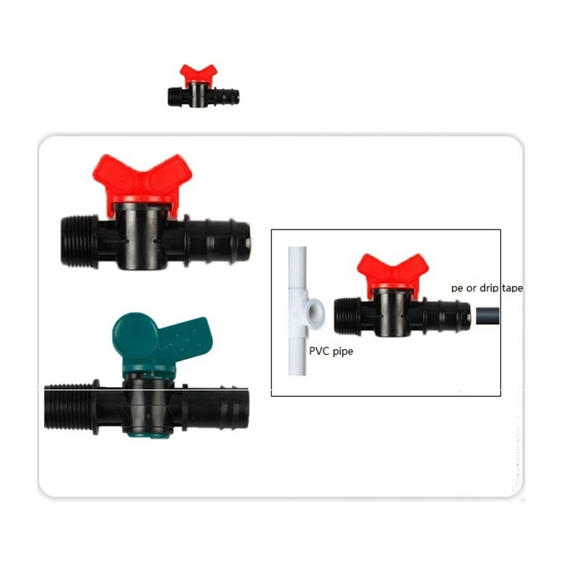 5 sztuk 16-rodzajów taśma do irygacji kropelkowej zawory kulowe 1/2 \