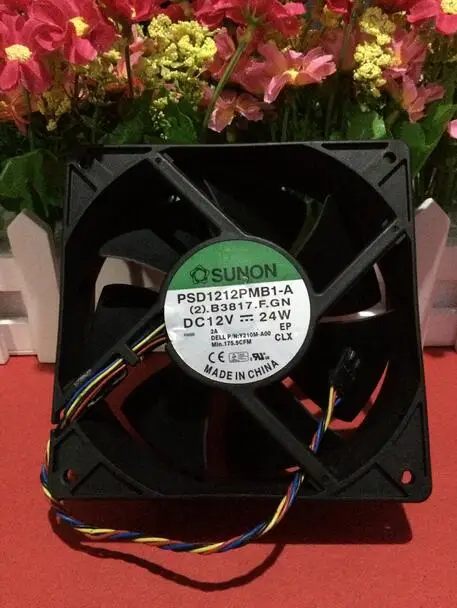 Original  PSD1212PMB1-A 12V 24W 12CM 120*120*38MM 4 line server cooling fan